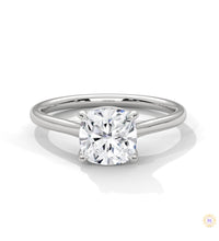 2 Ct. Cushion-Cut Solitaire Lab Diamond Ring