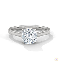 2 Ct. Cushion-Cut Solitaire Lab Diamond Ring