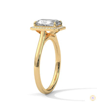 2 Ct. Emerald-Cut Lab Diamond Halo Ring