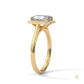 2 Ct. Emerald-Cut Lab Diamond Halo Ring