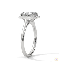 2 Ct. Emerald-Cut Lab Diamond Halo Ring