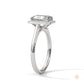 2 Ct. Emerald-Cut Lab Diamond Halo Ring