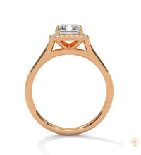 2 Ct. Emerald-Cut Lab Diamond Halo Ring