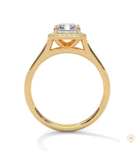 2 Ct. Emerald-Cut Lab Diamond Halo Ring