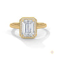 2 Ct. Emerald-Cut Lab Diamond Halo Ring