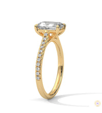 2 Ct. Emerald Cut Lab Diamond Ring