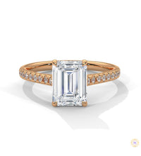 2 Ct. Emerald Cut Lab Diamond Ring
