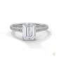 2 Ct. Emerald Cut Lab Diamond Ring