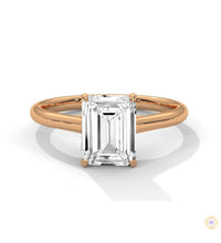 2 Ct. Emerald-Cut Solitaire Lab Diamond Ring