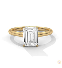 2 Ct. Emerald-Cut Solitaire Lab Diamond Ring