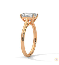 2 Ct. Emerald-Cut Solitaire Lab Diamond Ring