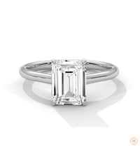 2 Ct. Emerald-Cut Solitaire Lab Diamond Ring