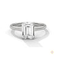 2 Ct. Emerald-Cut Solitaire Lab Diamond Ring