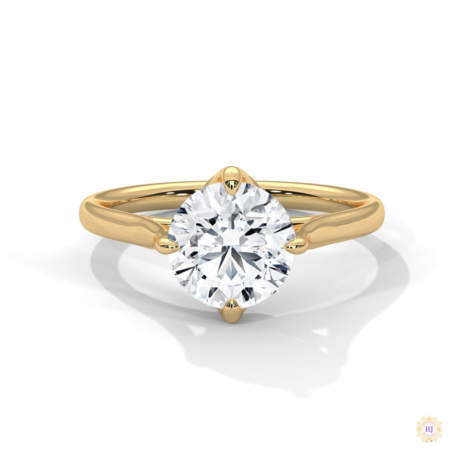 2 Ct. Floating Solitaire Lab Diamond Engagement Ring