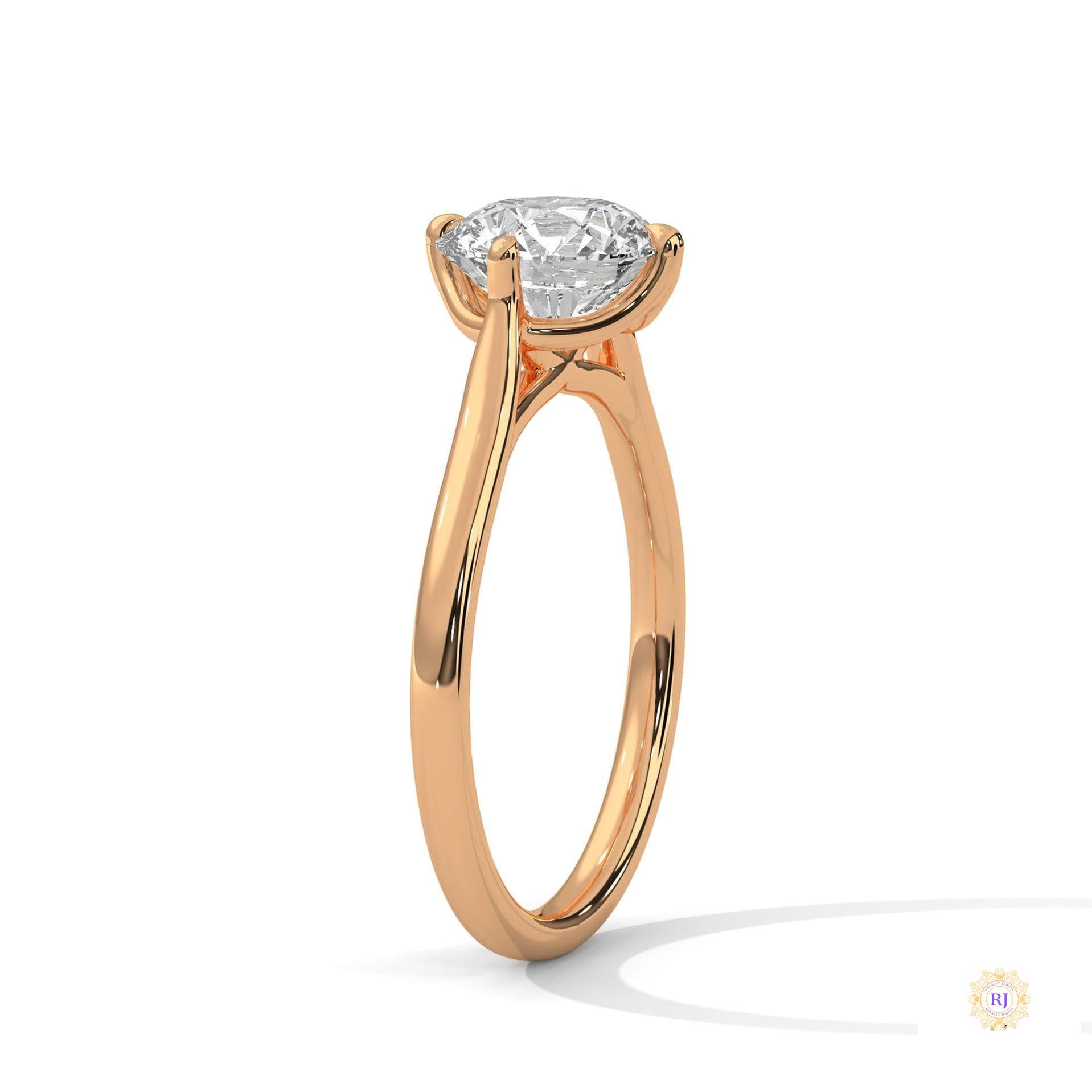 2 Ct. Floating Solitaire Lab Diamond Engagement Ring