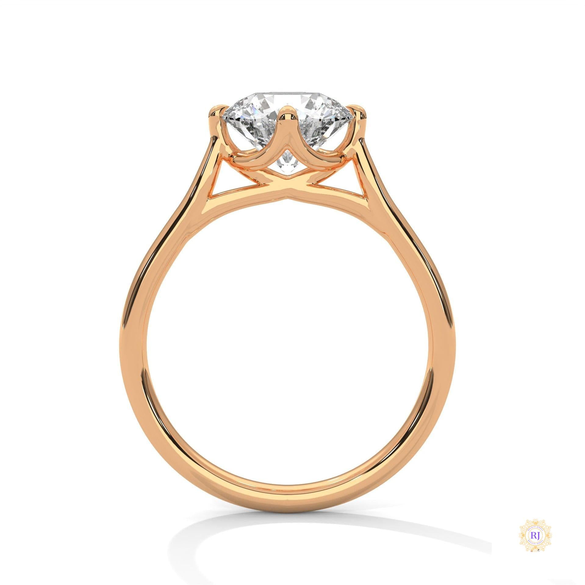 2 Ct. Floating Solitaire Lab Diamond Engagement Ring