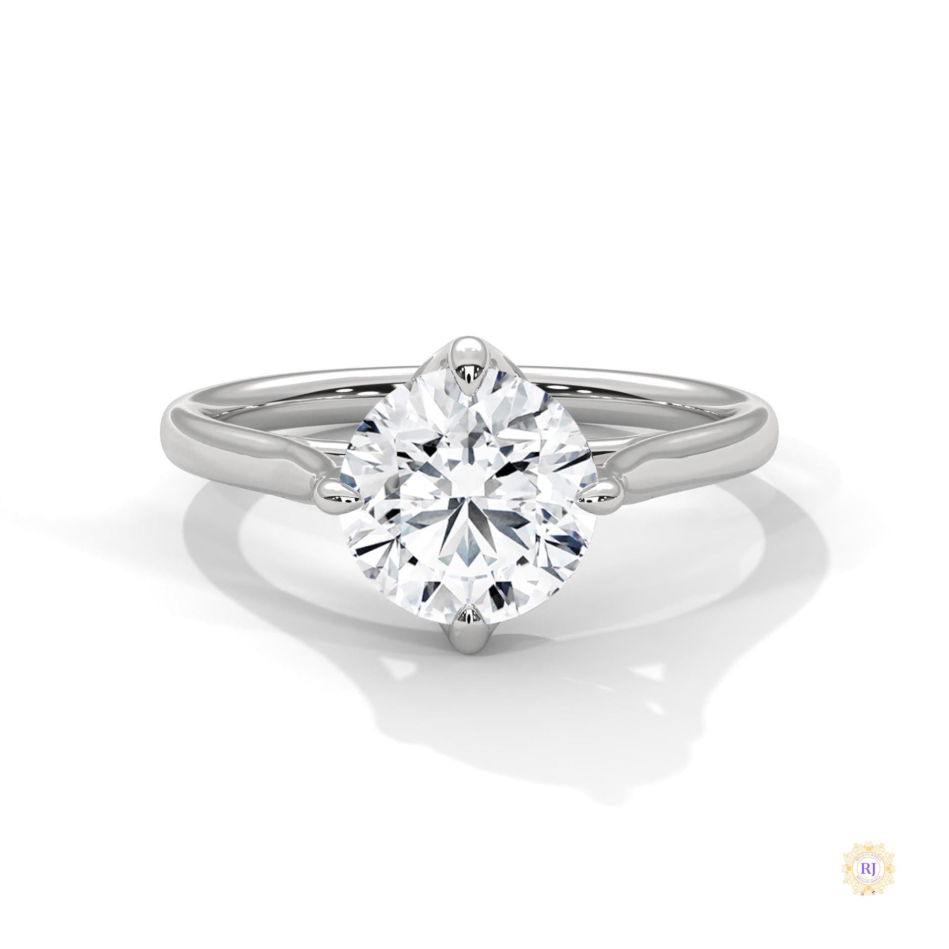 2 Ct. Floating Solitaire Lab Diamond Engagement Ring