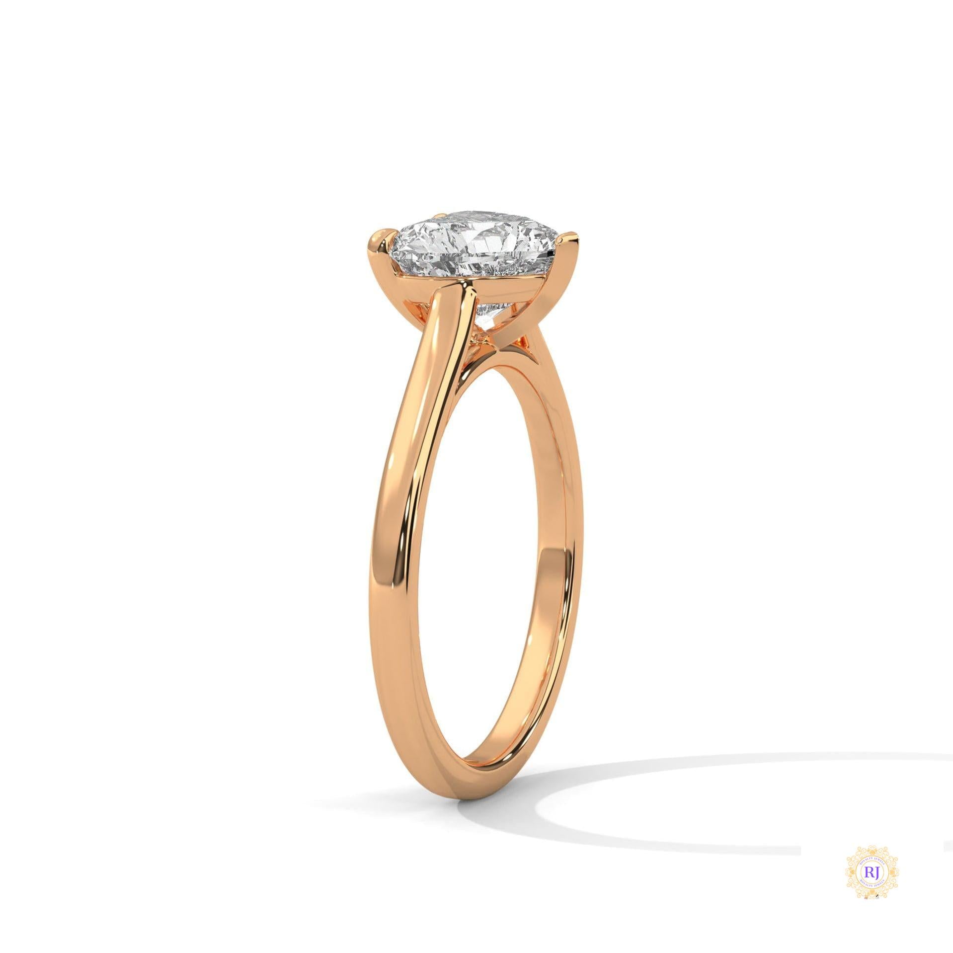 2 Ct. Heart Lab Diamond Solitaire Ring