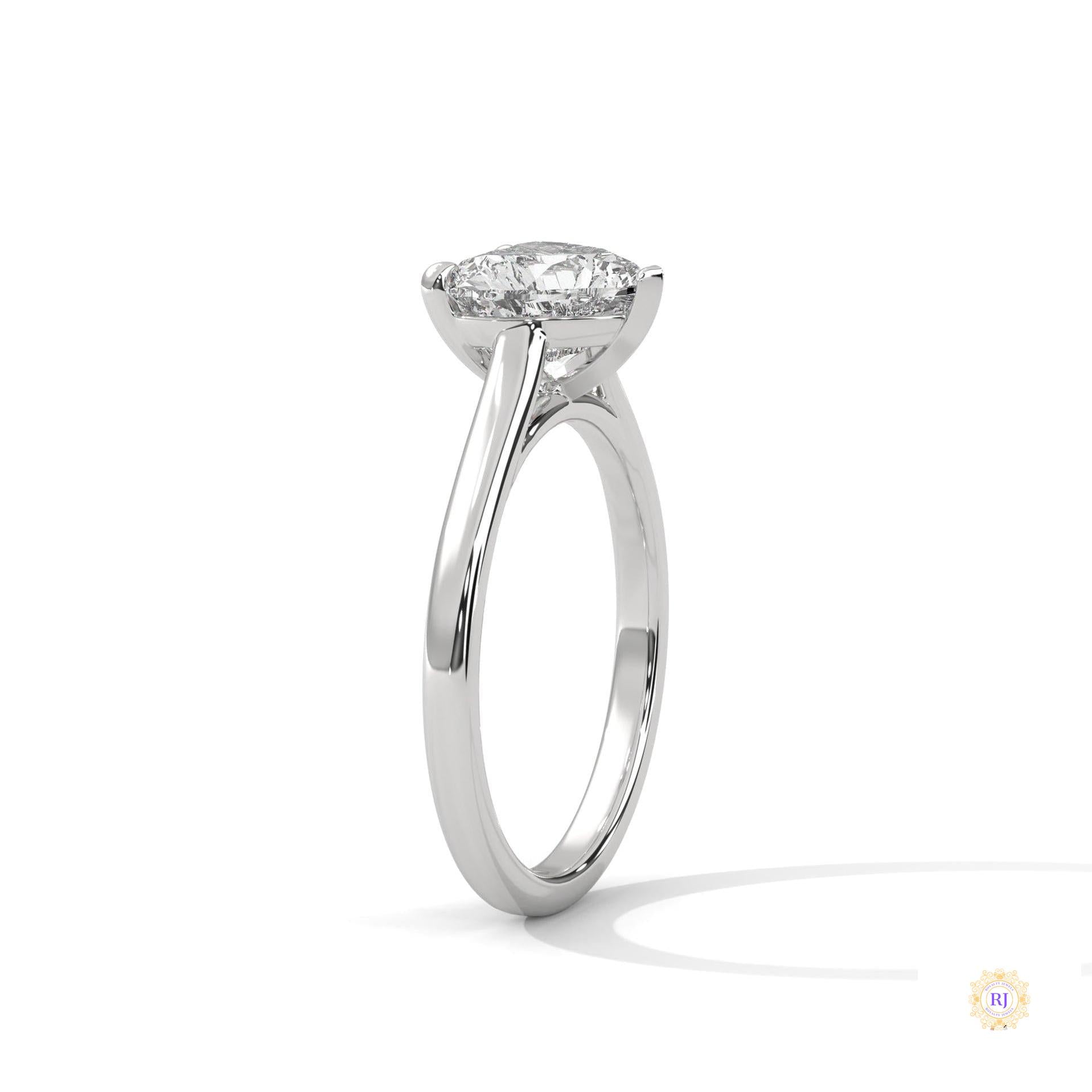 2 Ct. Heart Lab Diamond Solitaire Ring