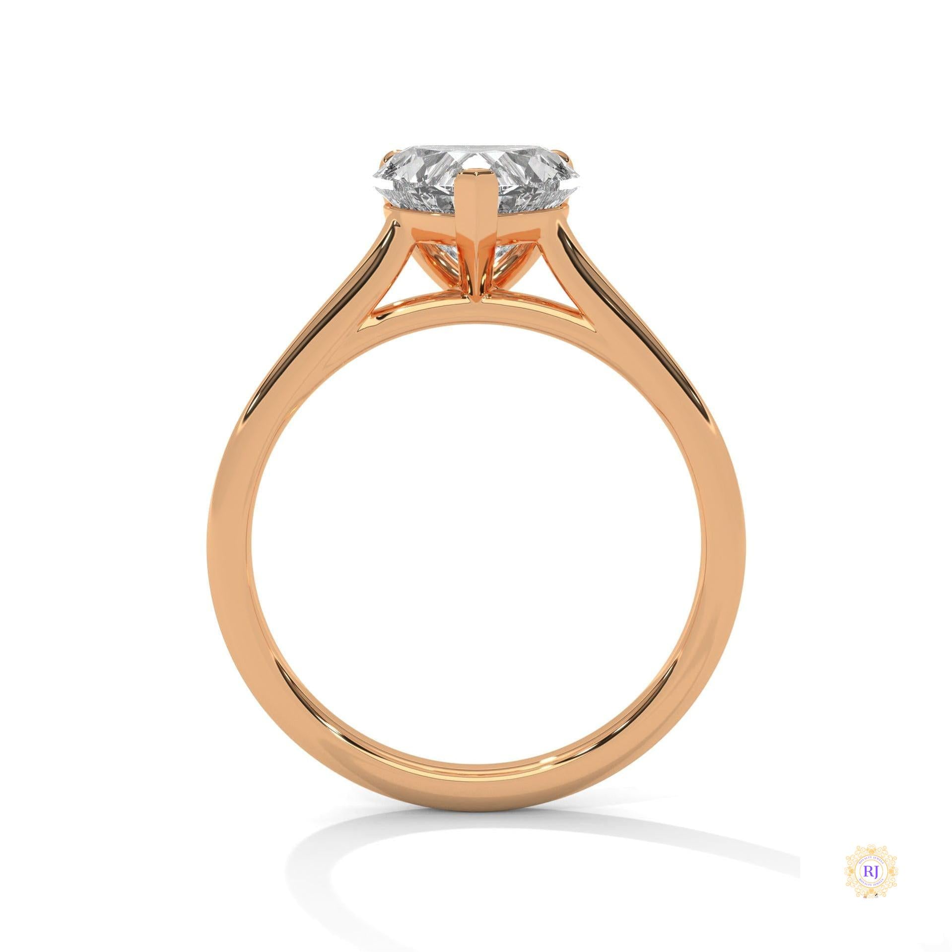 2 Ct. Heart Lab Diamond Solitaire Ring