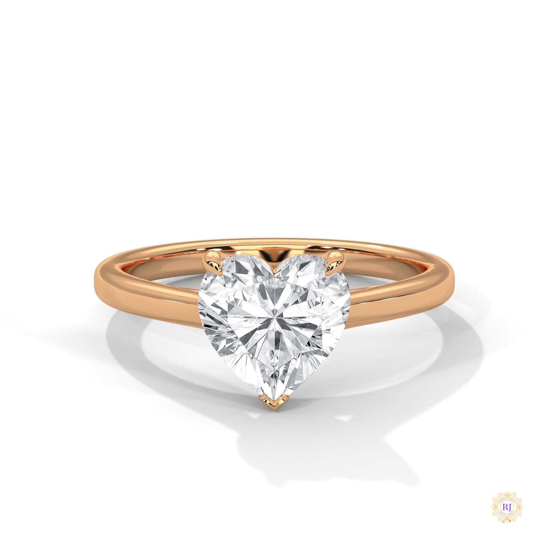 2 Ct. Heart Lab Diamond Solitaire Ring