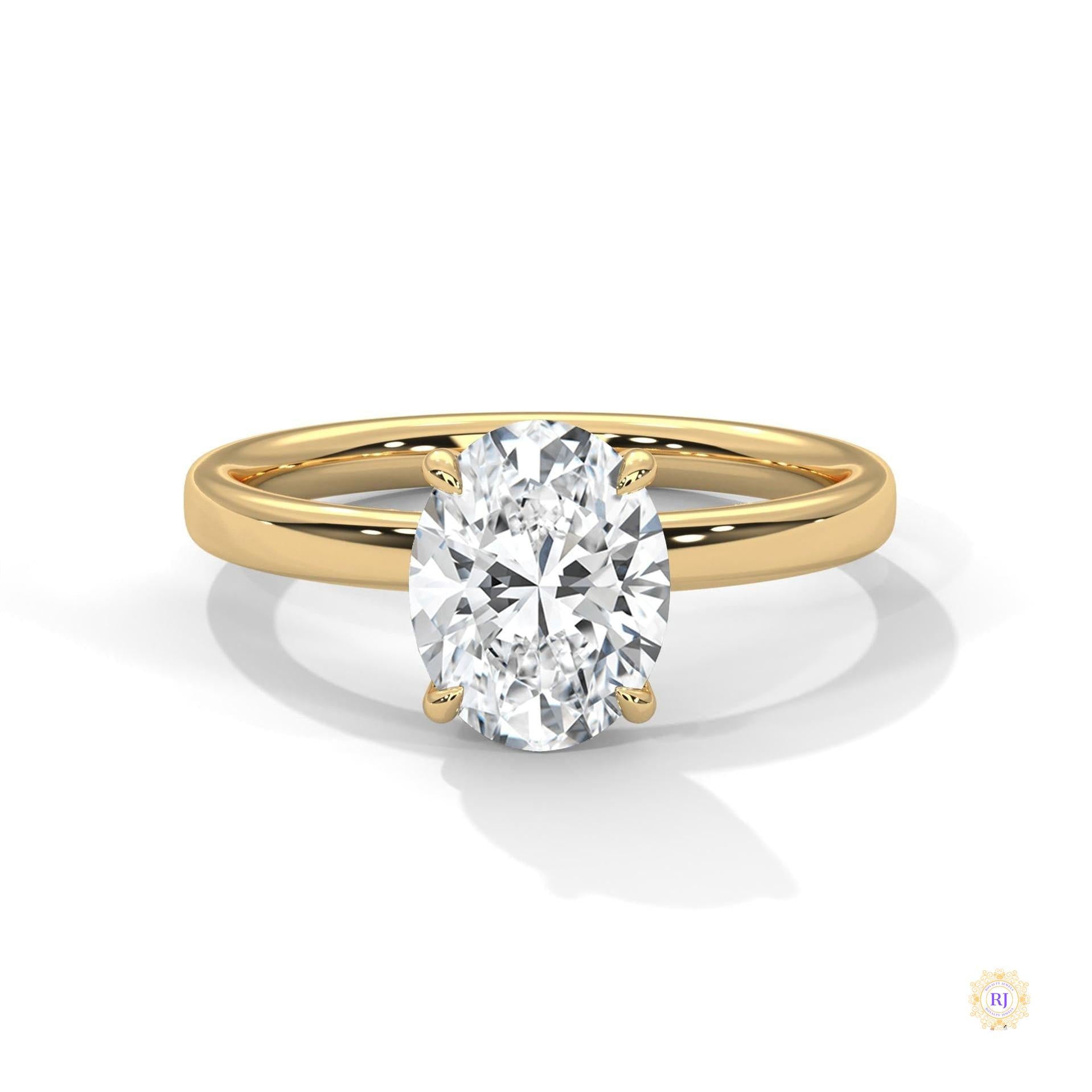 2 Ct. Oval Lab Diamond Solitaire Ring