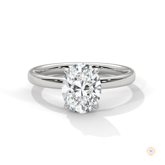 2 Ct. Oval Lab Diamond Solitaire Ring