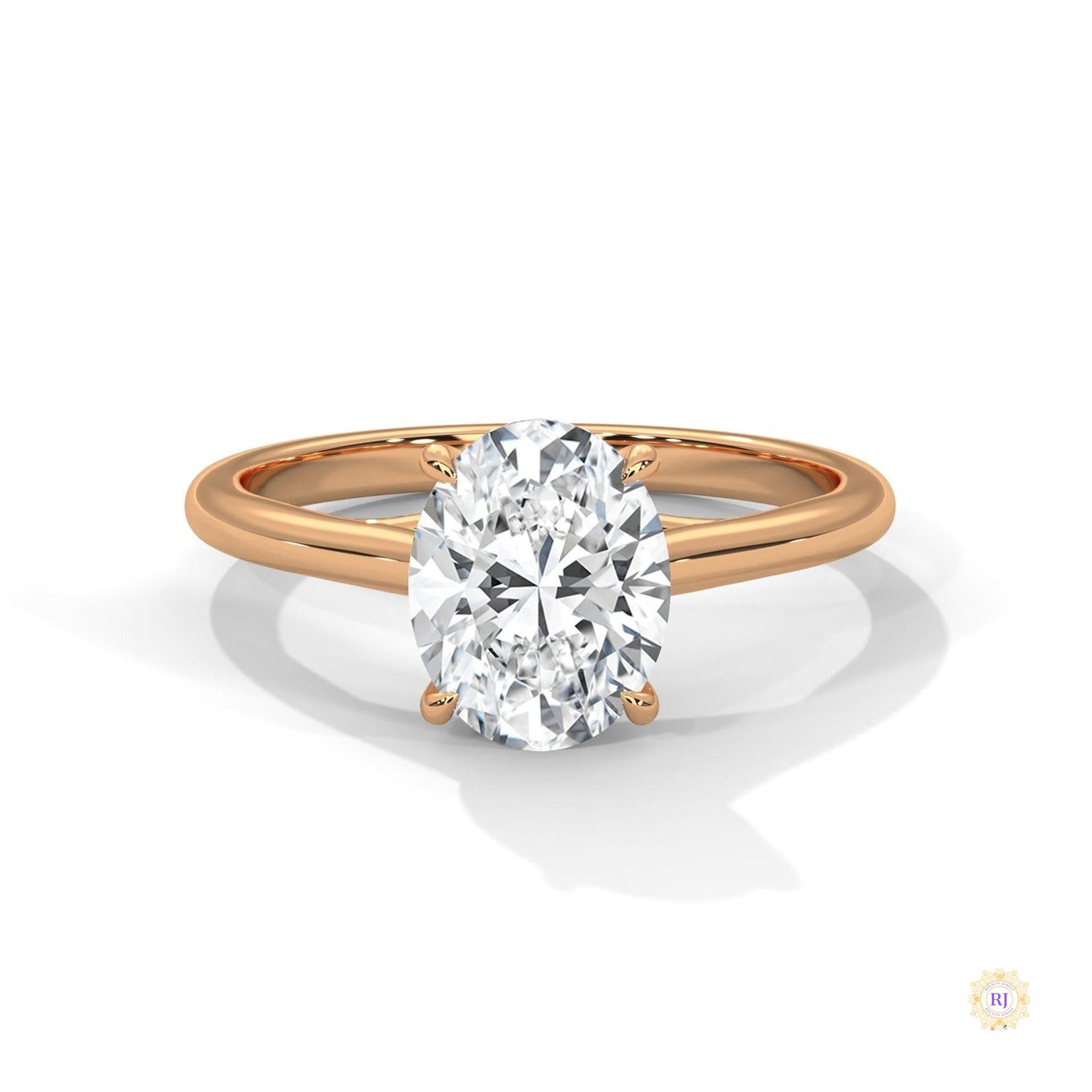 2 Ct. Oval Solitaire Lab Diamond Ring