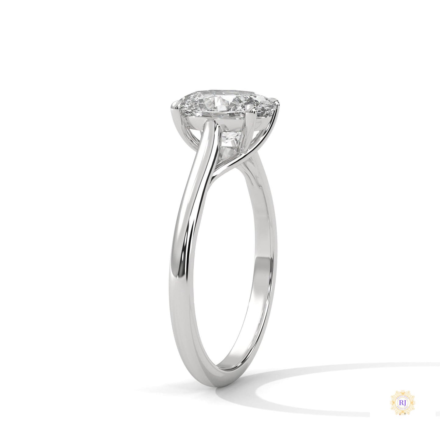 2 Ct. Oval Solitaire Lab Diamond Ring