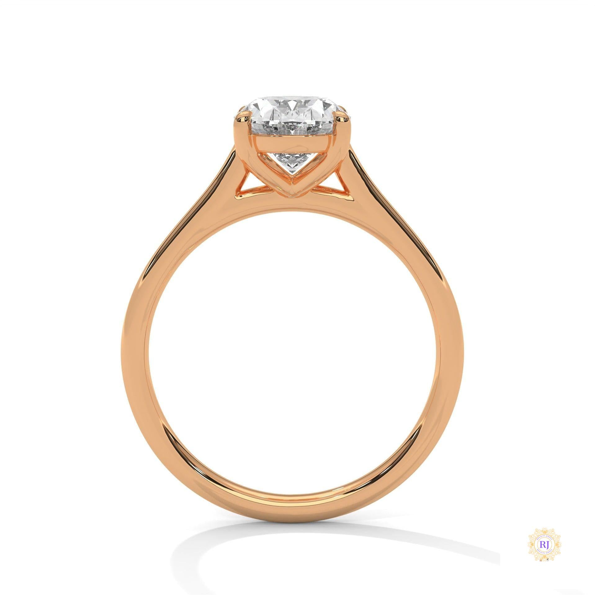 2 Ct. Oval Solitaire Lab Diamond Ring