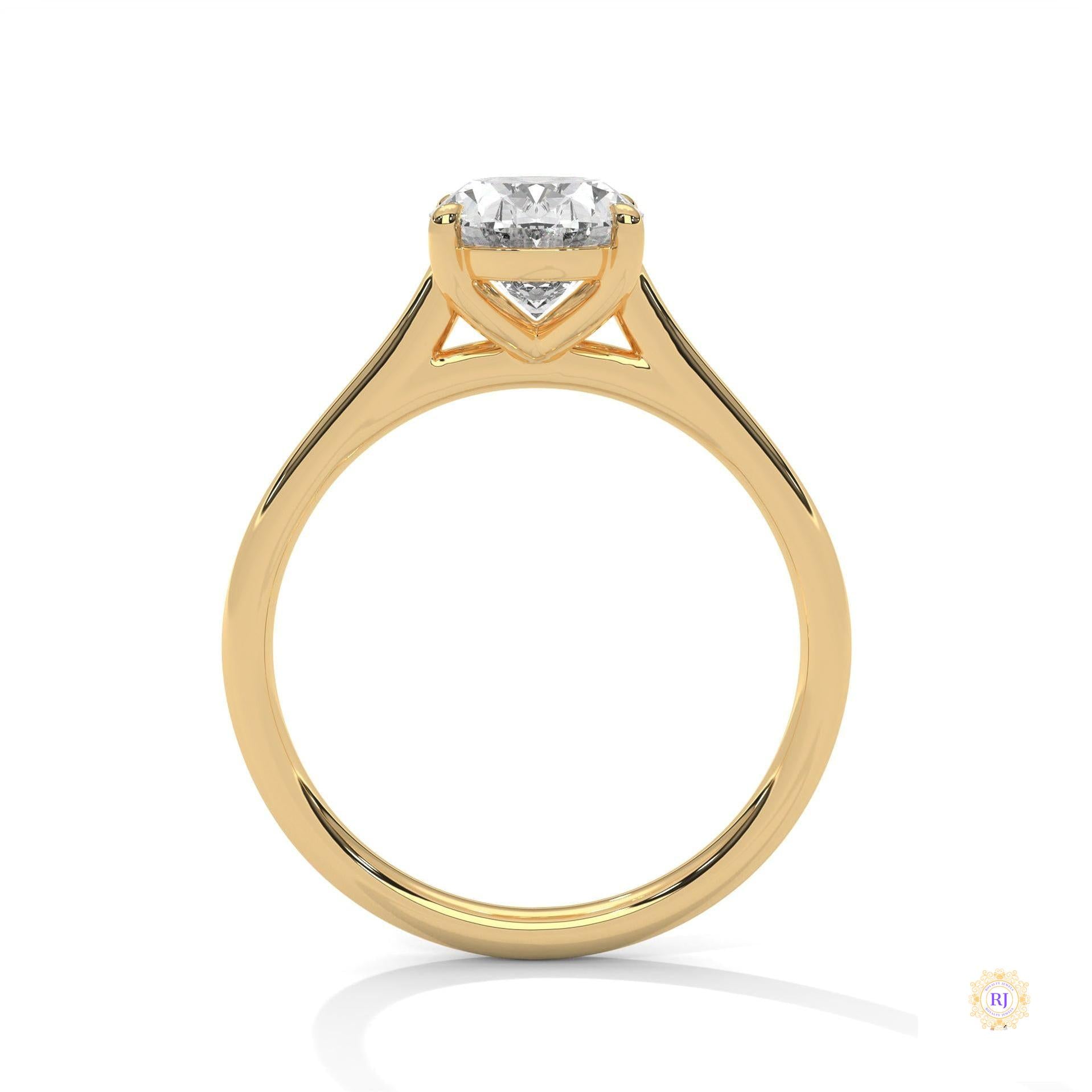 2 Ct. Oval Solitaire Lab Diamond Ring