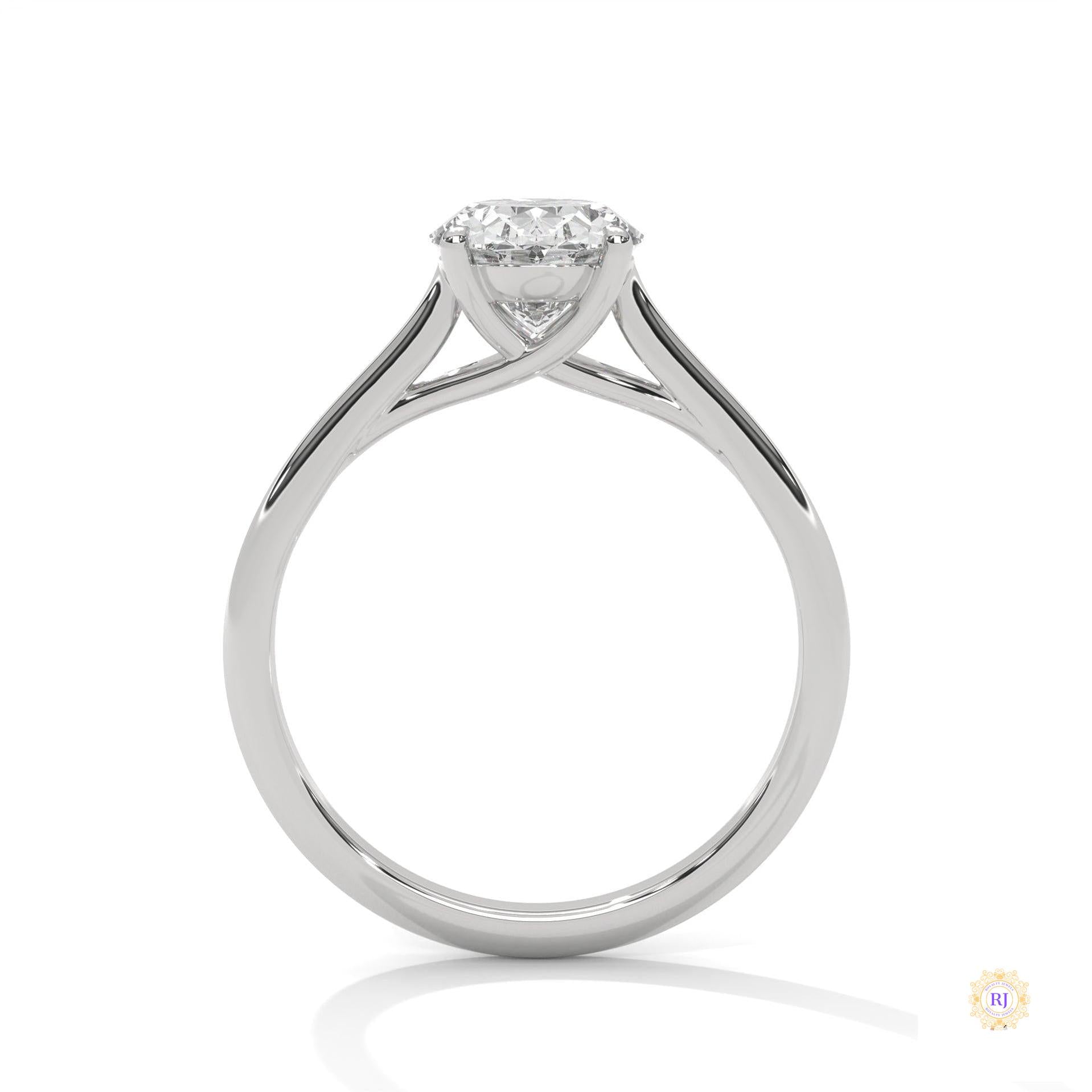 2 Ct. Oval Solitaire Lab Diamond Ring
