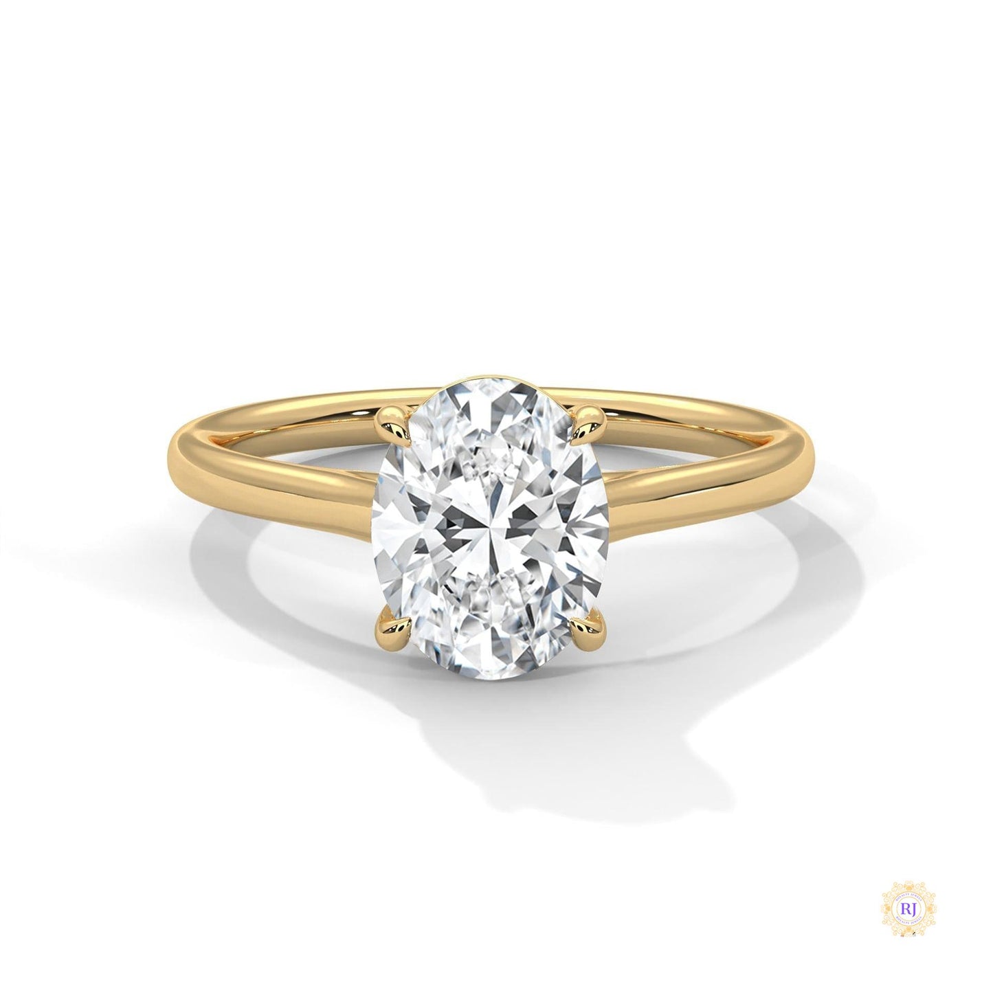 2 Ct. Oval Solitaire Lab Diamond Ring