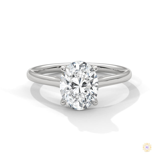 2 Ct. Oval Solitaire Lab Diamond Ring