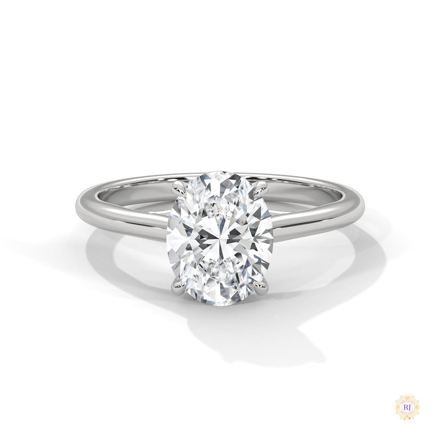 2 Ct. Oval Solitaire Lab Diamond Ring