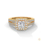 2 Ct. Princess-Cut Lab Diamond Halo Engagement Ring