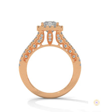 2 Ct. Princess-Cut Lab Diamond Halo Engagement Ring