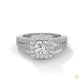 2 Ct. Princess-Cut Lab Diamond Halo Engagement Ring