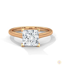 2 Ct. Princess-Cut Solitaire Lab Diamond Ring