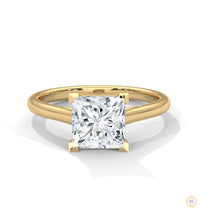 2 Ct. Princess-Cut Solitaire Lab Diamond Ring