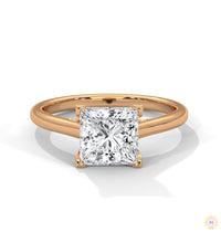 2 Ct. Princess-Cut Solitaire Lab Diamond Ring