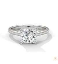 2 Ct. Princess-Cut Solitaire Lab Diamond Ring