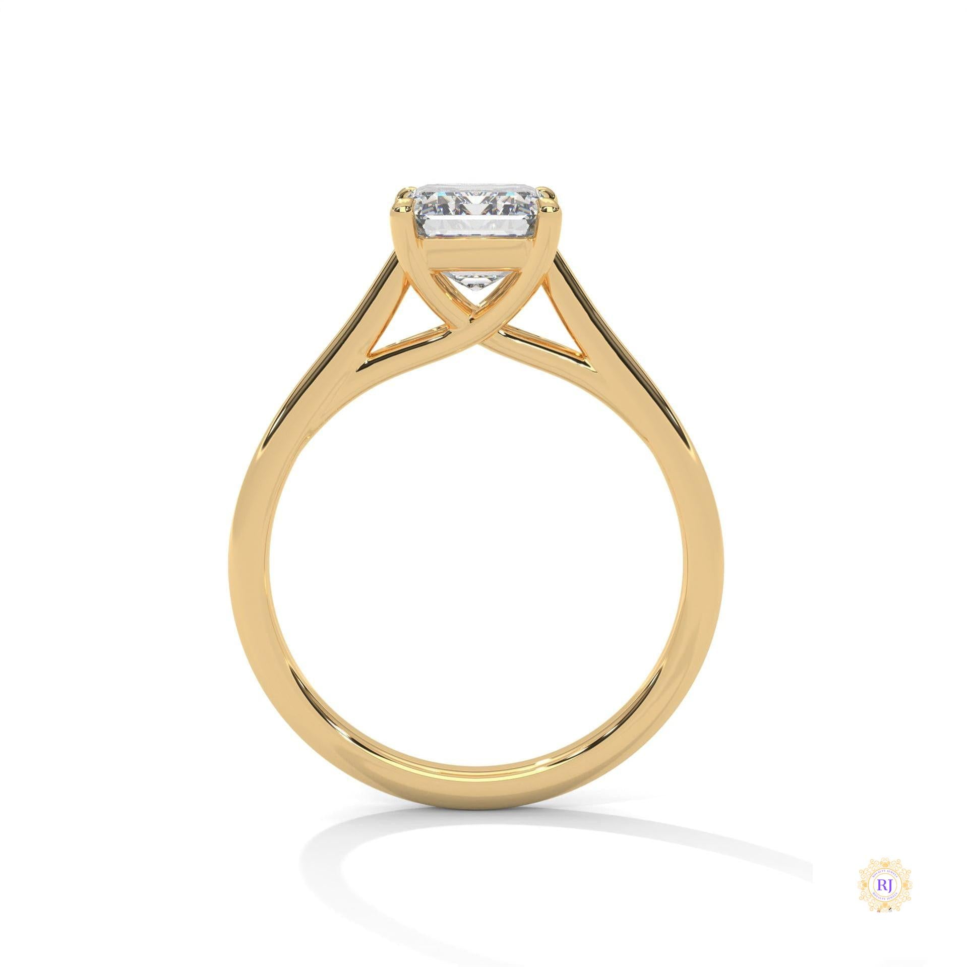 2 Ct. Radiant-Cut Lab Diamond Solitaire