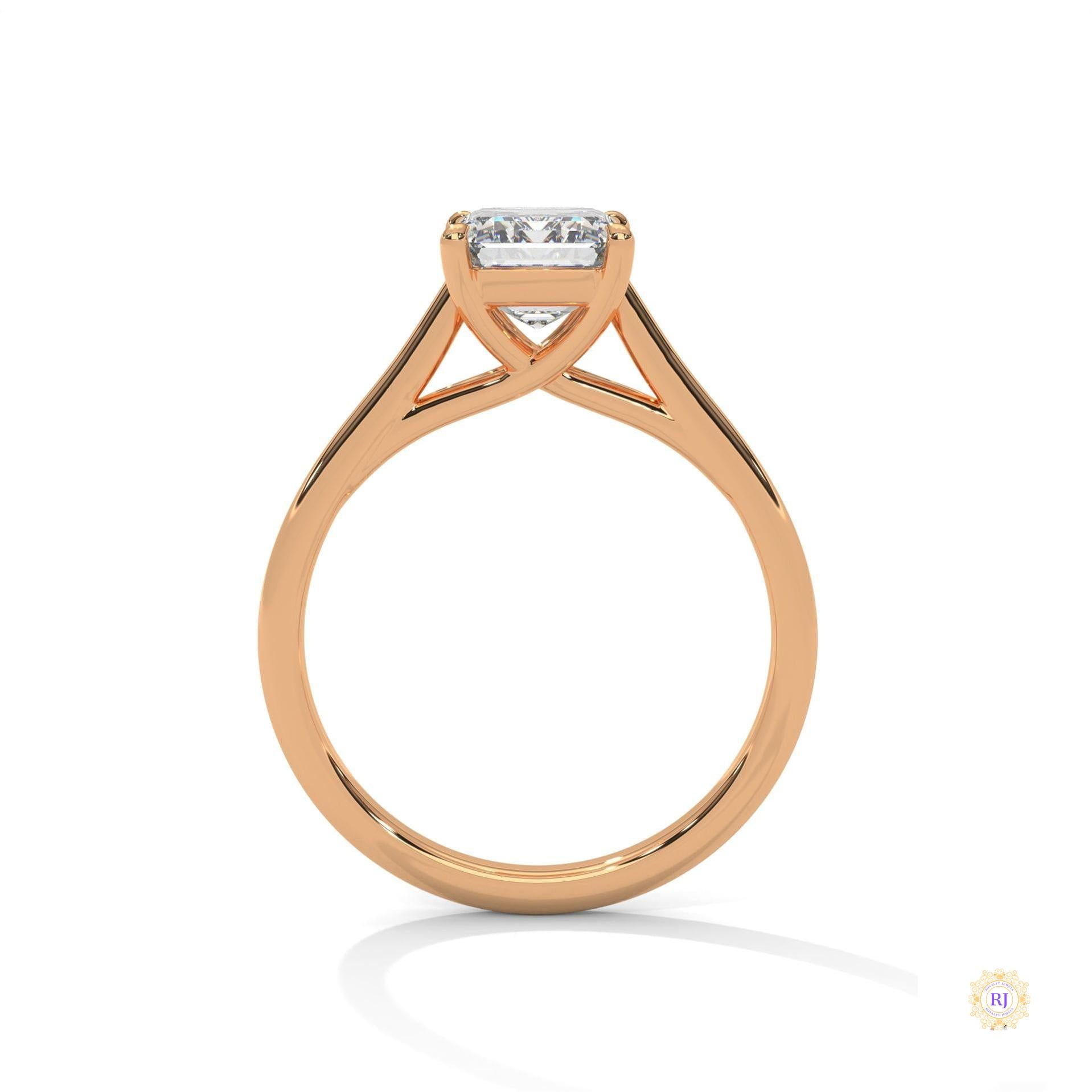 2 Ct. Radiant-Cut Lab Diamond Solitaire