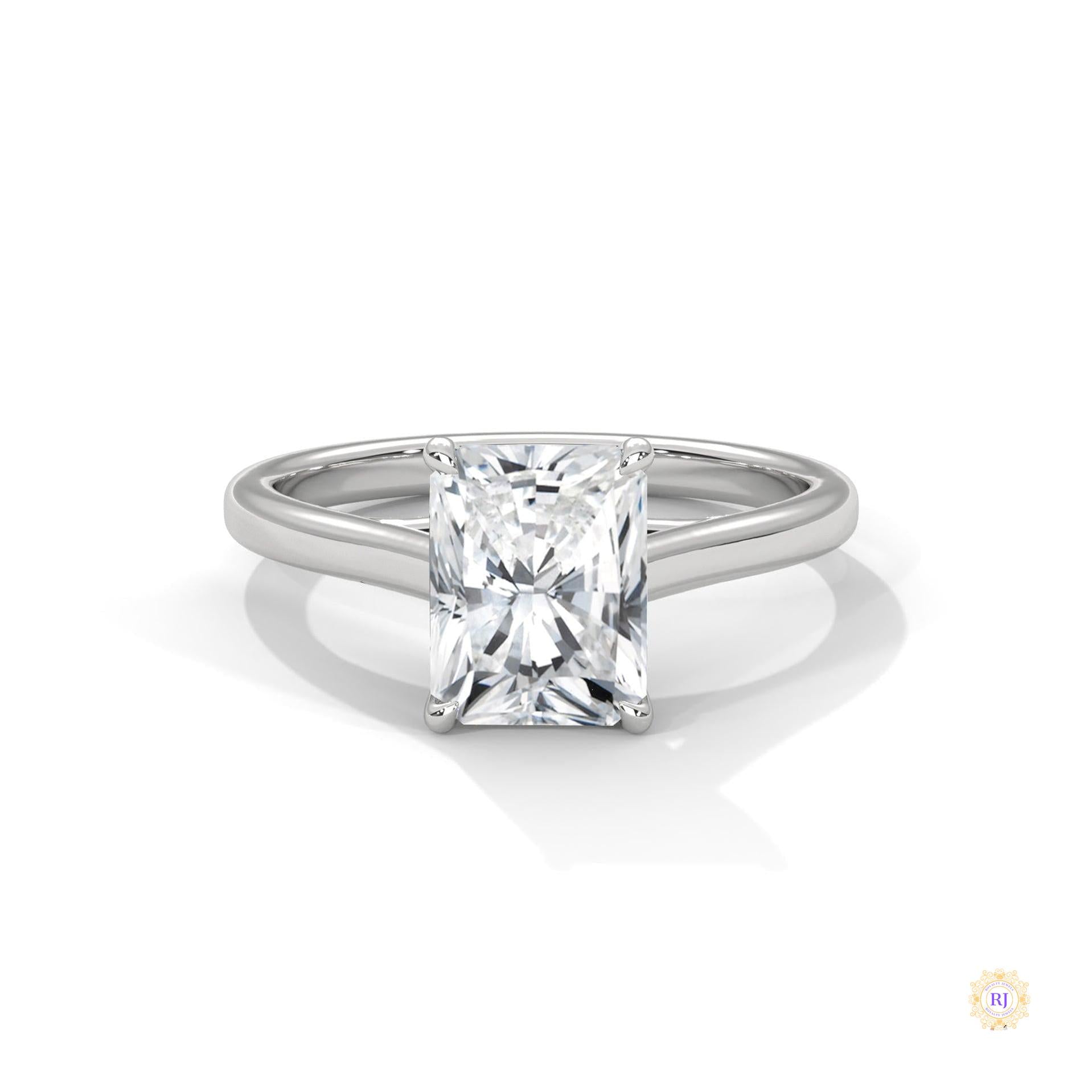 2 Ct. Radiant-Cut Lab Diamond Solitaire