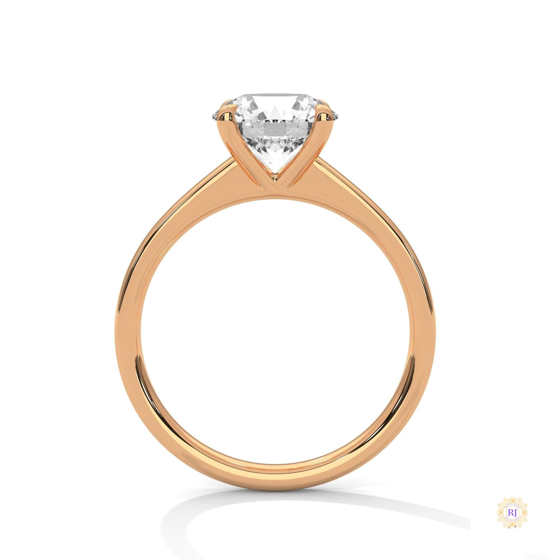 2 Ct. Round Lab Diamond Solitaire Engagement Ring