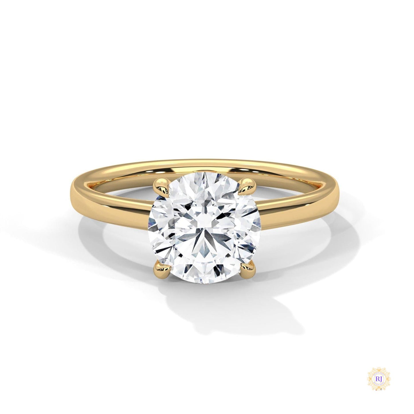 2 Ct. Round Lab Diamond Solitaire Engagement Ring