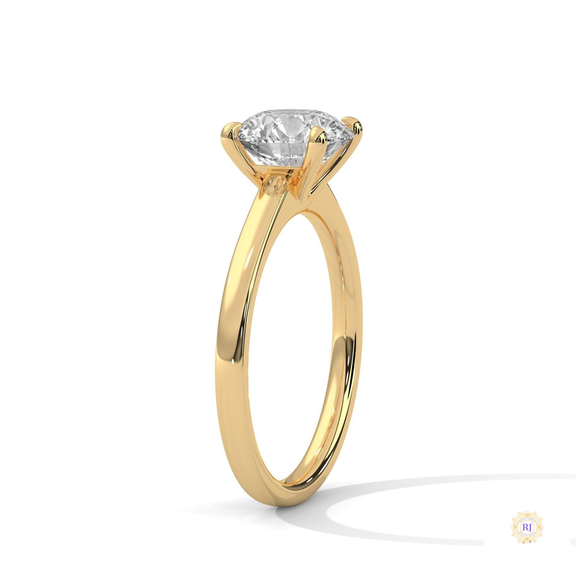 2 Ct. Round Lab Diamond Solitaire Engagement Ring