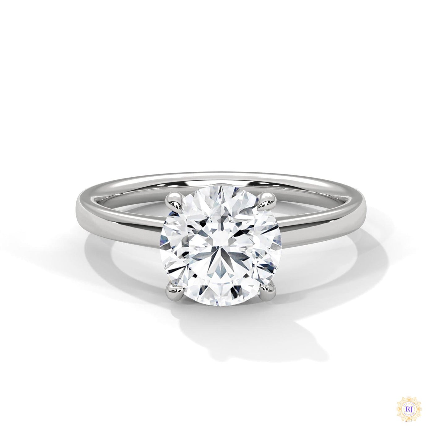 2 Ct. Round Lab Diamond Solitaire Engagement Ring