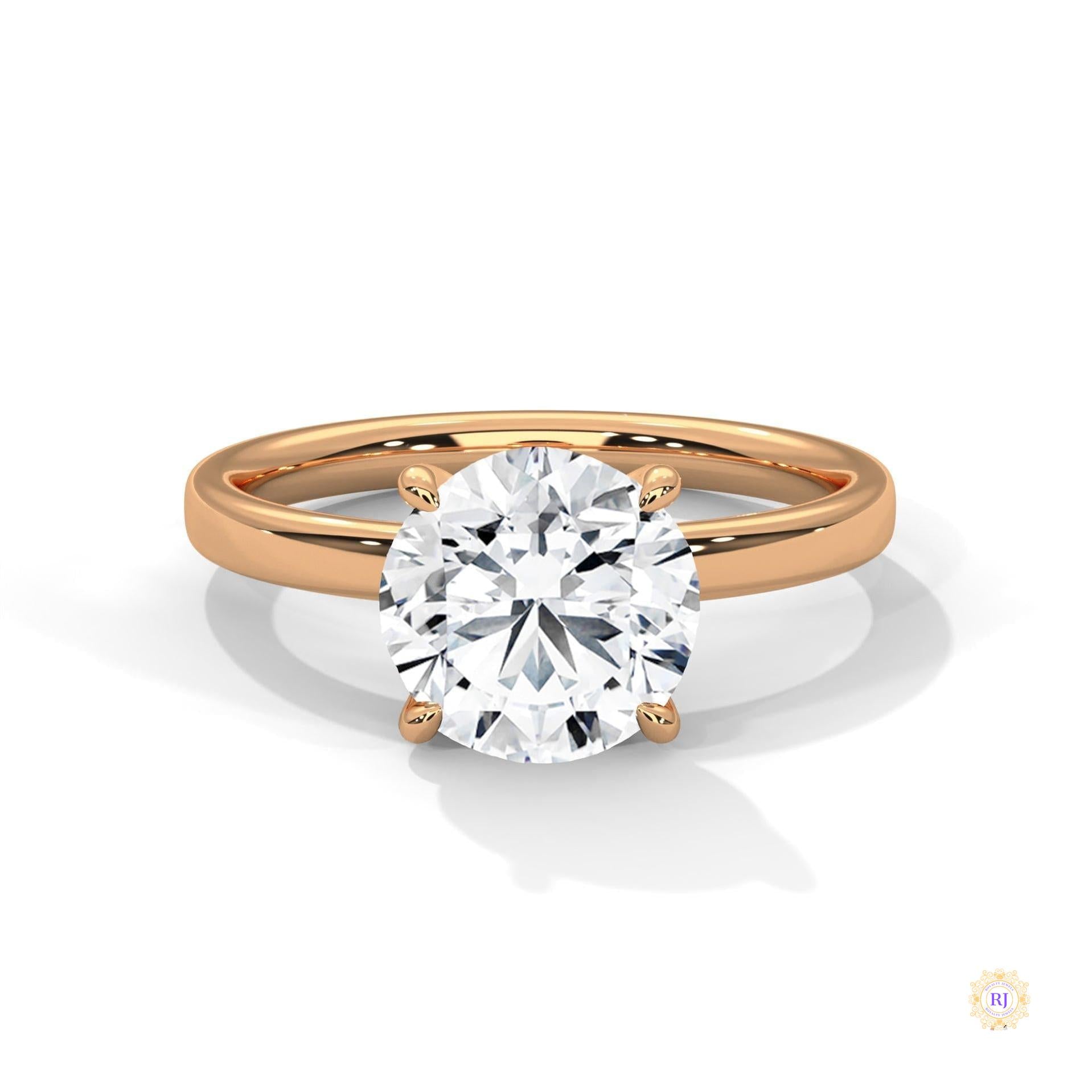 2 Ct. Round Lab Diamond Solitaire Ring